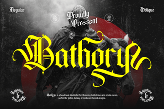 Bathory Font: Gothic Typography for Dark Design Projects