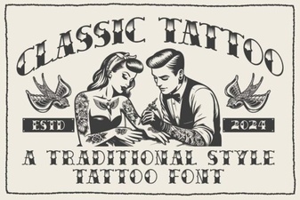 Classic Tattoo Font for Bold and Timeless Designs