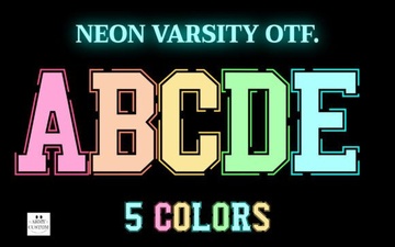 Neon Varsity Font for Bold, Creative Design Projects