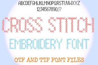 Creative Cross Stitch Embroidery Font Designs for Craft Projects